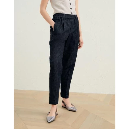 Женские брюки Brunello Cucinelli зауженные, черные