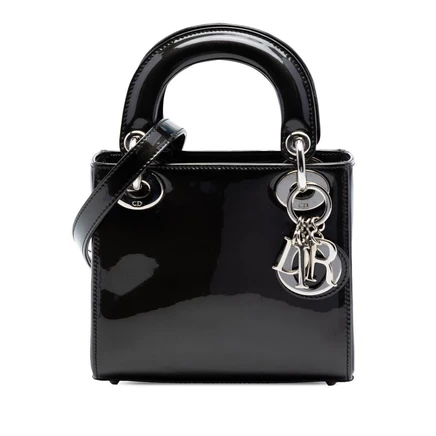Женская сумка Dior Lady Dior, мини, лаковая кожа