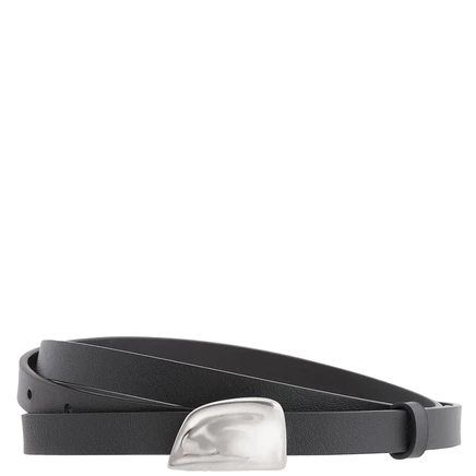 Женский кожаный ремень Burberry Signature Shield, серый