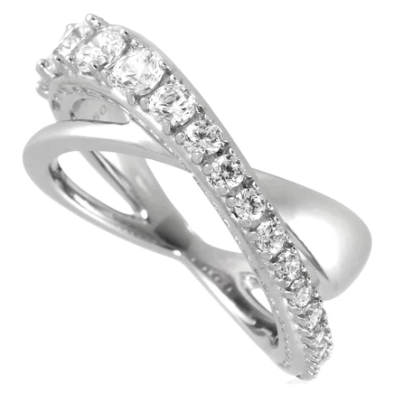 Женское кольцо Swarovski Hyperbola, родированное