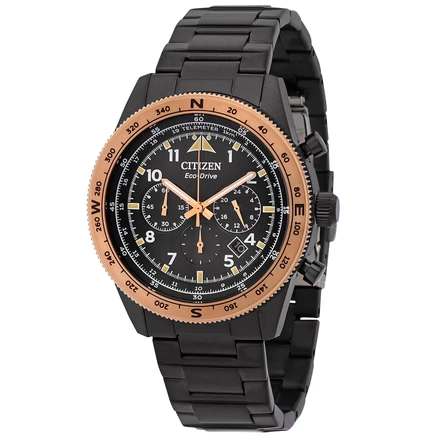 Мужские часы-хронограф Citizen Eco-Drive CA4556-89E, черные