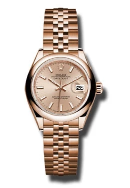 Женские часы Rolex Lady-Datejust 28, розово-пудровые