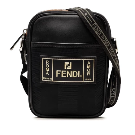 Унисекс-сумка через плечо Fendi Pequin Roma Amor
