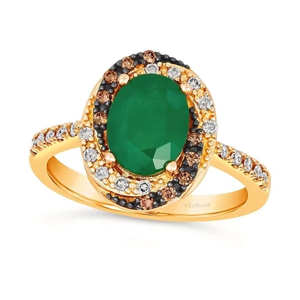 Женское кольцо Le Vian BVQP 13, изумруд, медовое золото