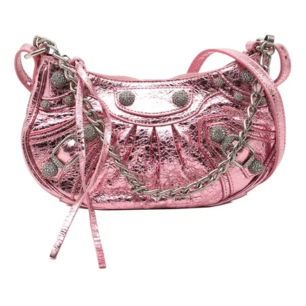 Женская сумка Balenciaga Le Cagole XS, металлик