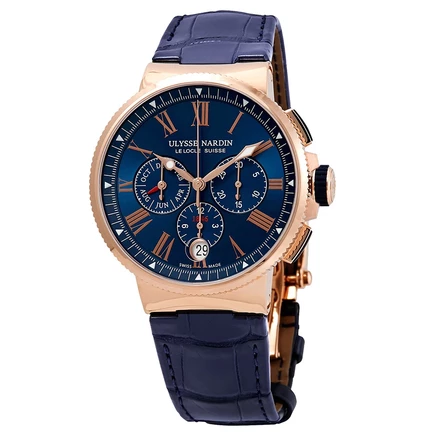 Мужские часы Ulysse Nardin Marine Chronograph, синие