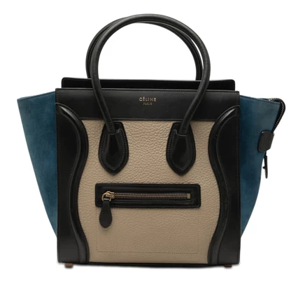 Женская сумка-тоут Celine Micro Tricolor Luggage, б/у