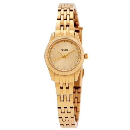 Женские часы Fossil Scarlette ES5474, кварцевые, золотистые