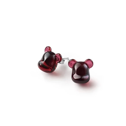 Женские серьги-пусеты Baccarat Bear-Bo Puc Ag Cl, красные