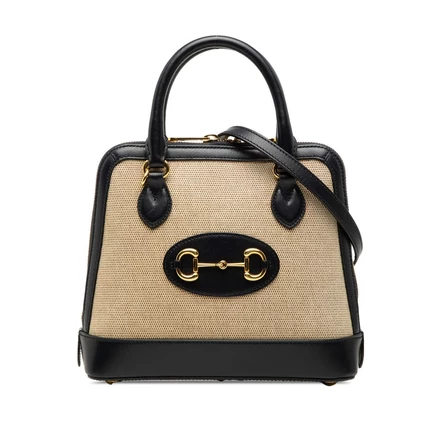 Женская сумка Gucci Horsebit 1955 малая из канваса