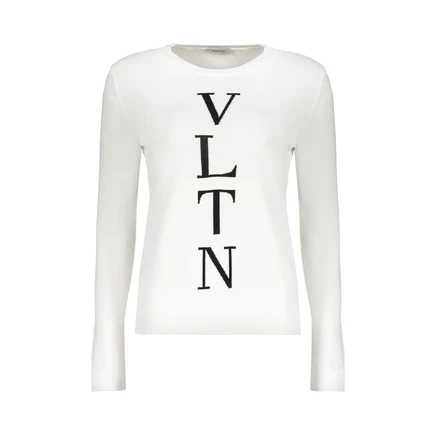 Женский свитер Valentino Garavani, хлопковый, белый