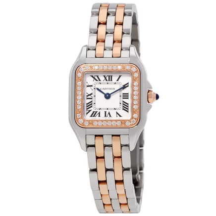 Женские часы Cartier Panthère W3PN0014, кварцевые, серебристые