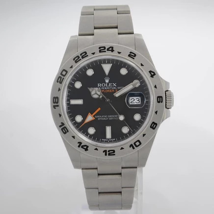 Мужские часы Rolex Explorer II 216570 GMT, б/у, черные