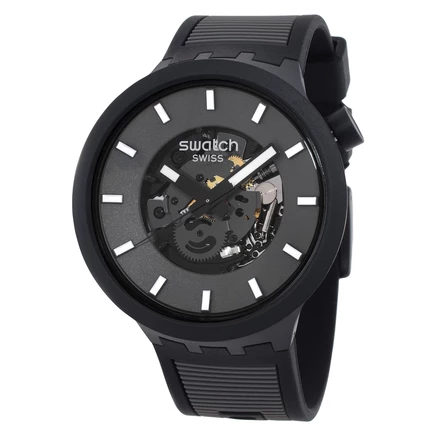 Мужские часы Swatch SB05B113 кварцевые, тёмно-серые
