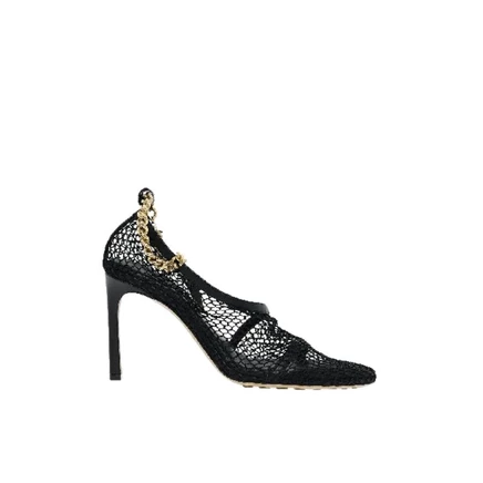 Женские босоножки Bottega Veneta Chain-Trimmed, черные