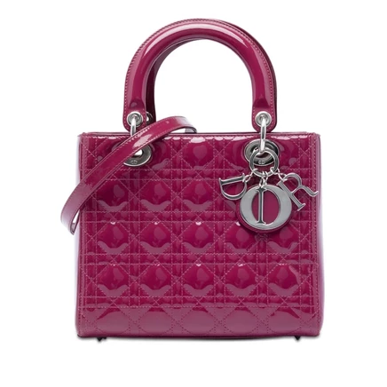 Женская сумка Dior Lady Dior, лаковая кожа, б/у