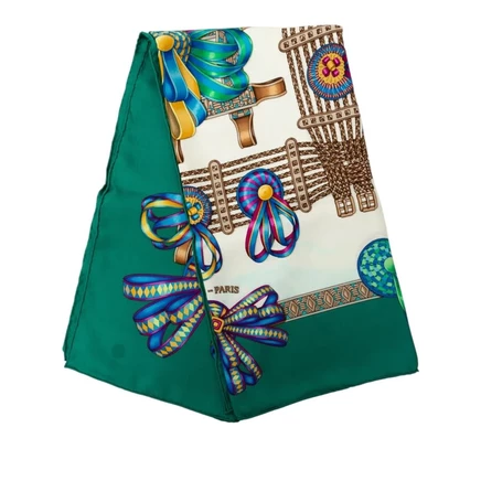 Женский шелковый платок Hermès Les Rubans du Cheval