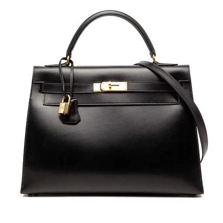 Женская сумка Hermes Kelly Sellier 32, кожа Box Calf
