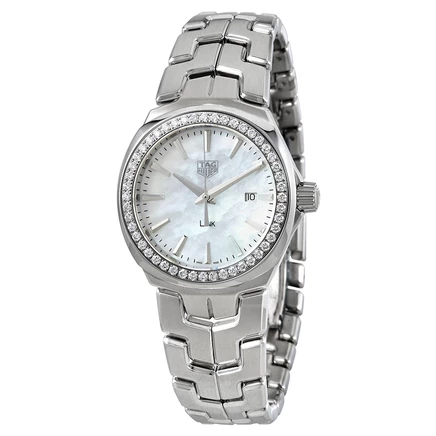 Женские часы TAG Heuer Link WBC1314, перламутровые