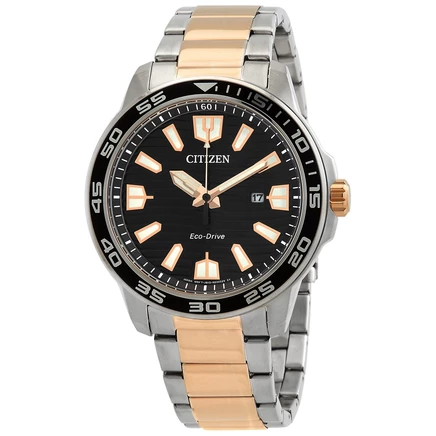 Мужские часы Citizen AW1524-84E, двухцветные, черные