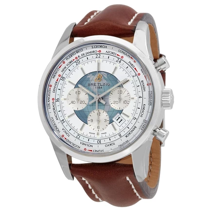 Мужские часы Breitling Transocean Unitime, белые