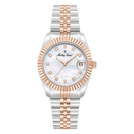 Женские часы Mathey-Tissot H250954A-C, белый перламутр