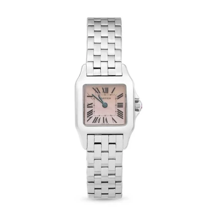 Женские часы Cartier Santos Demoiselle W25075Z5, перламутр