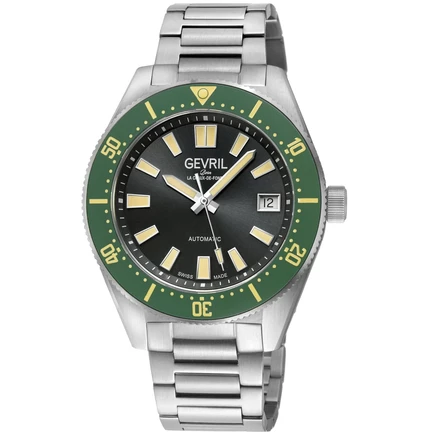 Мужские часы Gevril Mariner Row 46905B, черные