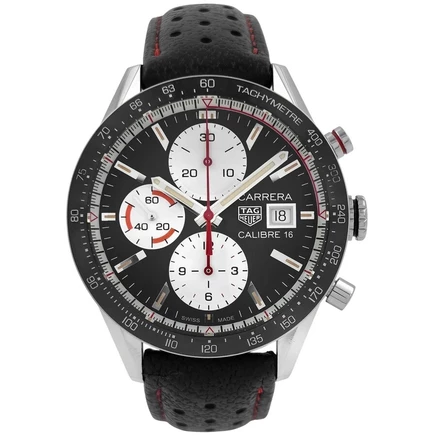 Мужские часы TAG Heuer Carrera CV201AP.FC6429, б/у, черные