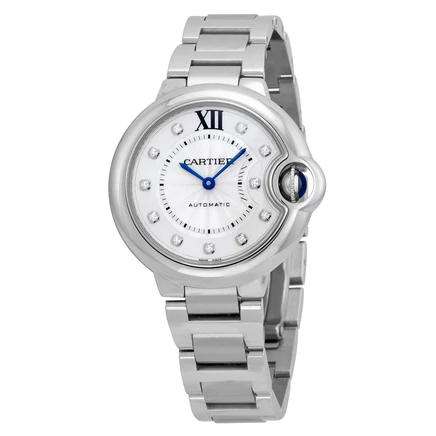 Женские часы Cartier Ballon Bleu WE902074, серебристые