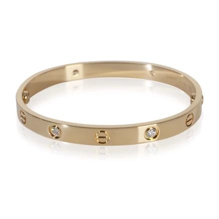Женский браслет Cartier Love, желтое золото, бриллианты