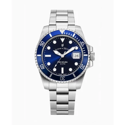 Мужские часы Jacques Du Manoir Pro Scuba 43, синие