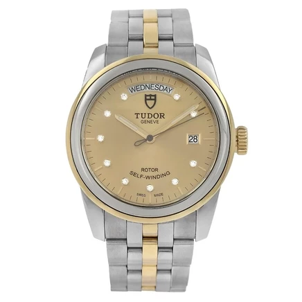 Мужские часы Tudor Glamour Date Day M56003-0005 б/у, шампань
