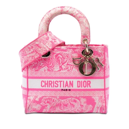 Женская сумка Dior Lady D-Lite Toile de Jouy, б/у
