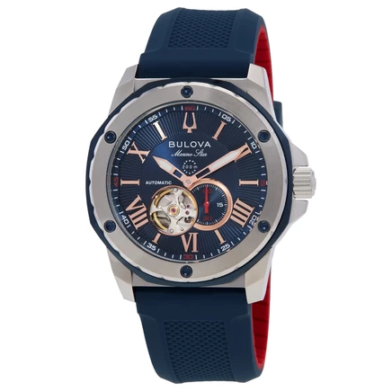 Мужские часы Bulova Marine Star 98A282, авт., синие