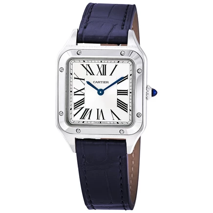 Женские часы Cartier Santos-Dumont WSSA0023, серебристые