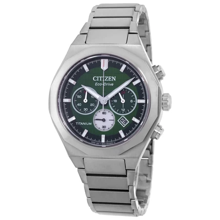 Мужские часы Citizen CA4691-59X, хронограф, зеленые