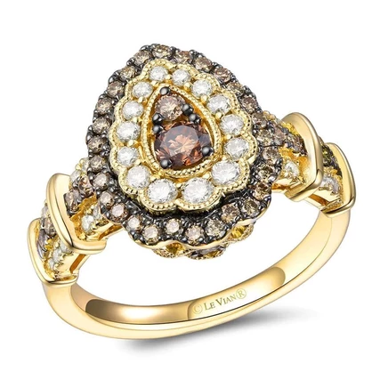 Женское кольцо Le Vian Chocolate Diamonds, 14К розовое золото