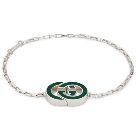 Унисекс браслет Gucci Interlocking G YBA854121001, зелёный