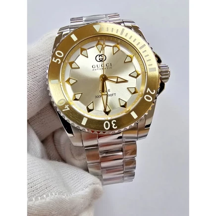 Мужские часы Gucci Dive YA136357A, серебристые