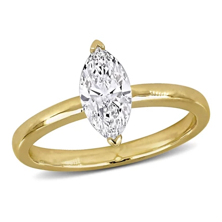 Женское кольцо Created Forever маркиз, 14K желтое золото