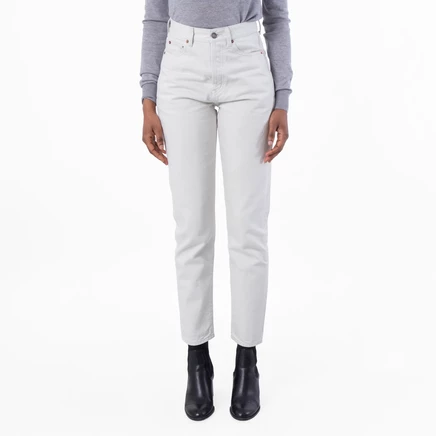 Женские джинсы Saint Laurent slim fit, белые