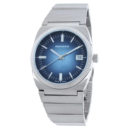 Мужские часы Movado Ondoplan, кварцевые, синие