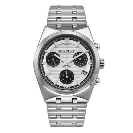 Мужские часы Mercury 492 MEC492-SS-1, белые