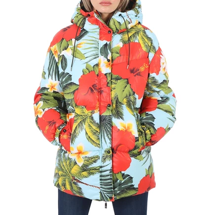 Женская пуховая куртка Moncler Mary, цветочный принт