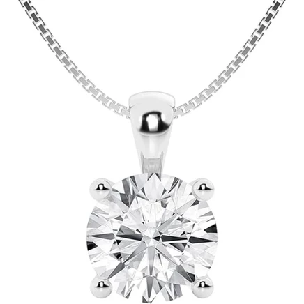 Подвеска Brilliant Diamond 0,5 карата, круглая, белое золото