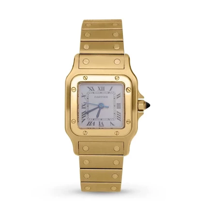 Женские часы Cartier Santos Carree 0901, белые