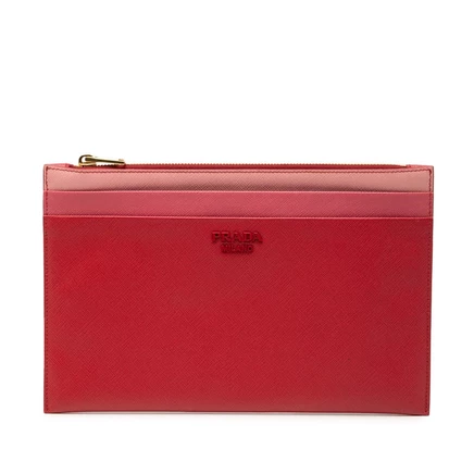 Женский клатч Prada Saffiano, трехцветный, б/у