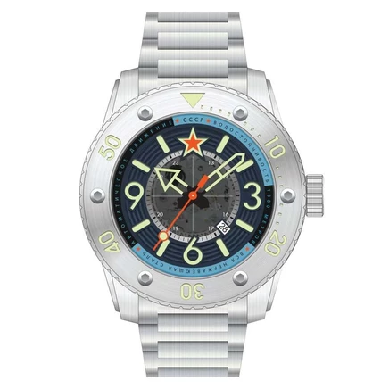 Мужские часы CCCP Naval Barrakuda CP-7094-22, синие