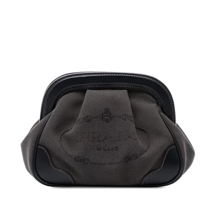 Женский клатч Prada Canapa с логотипом